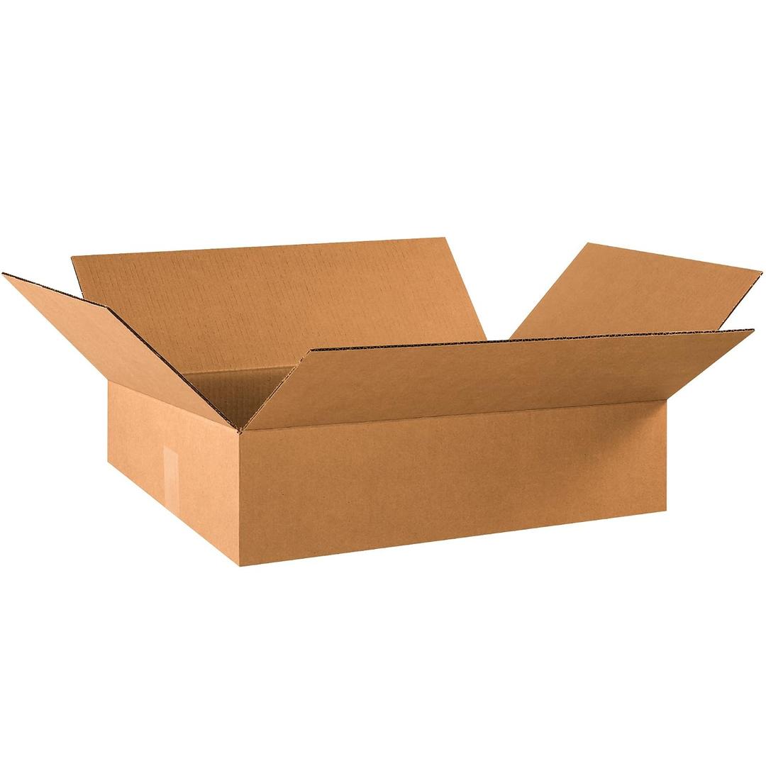 BOX USA 22x16x6 Flat Corrugated Boxes, Flat, 22L x 16W x 6H, Pack of 25 | Shipping, Packaging, Moving, Storage Box for Home or Business, Strong Wholesale Bulk Boxes