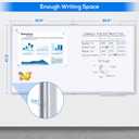 Magnetic White Board Dry Erase Board for Wall72" x 48" (6ft x 4ft) Wall-Mounted Aluminum Frame Marker Board, Foldable Portable Whiteboard with a Long Pen Tray for School, Classroom, Office & Home