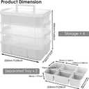 CraftGenes Craft Organizers and Storage, 10QT 4-Layer Durable Sewing Organizer for Sewing Supplies with 2 Removable Trays, DIY Kit Container for Seasonal Decor, Tool, Scrapbook and Art Supplies