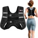 Weighted Vest Women, 12lbs Weight Vest with Reflective Stripe, Body Weight Vests Adjustable for Workout, Strength Training, Running, Walking, Jogging