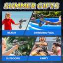 Electric Water Guns for Adults Kids, Automatic Squirt Gun with 26FT Range, Super Blaster Soaker High Capacity Pistol for Swimming Pool Party Toy ColorBlast LED Electric Water Gun (1BK+1R)