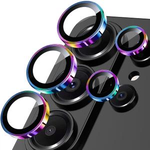 SiHPuoy 2 Sets Camera Lens Protector for Samsung Galaxy S26 Ultra, Metal Aluminum CircleTempered Glass Camera Protector, Military Grade ShatterproofCase Friendly, Accessories Lens Protector-Colorful