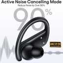 Hybrid Active Noise Cancelling Wireless Ear Buds 80 Hrs Playtime Hi-Res Stereo Quality Bluetooth Earbuds with Transparency Mode Headphones Bluetooth Earhooks ANC Earphones for Work Sports Travel