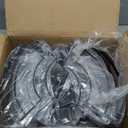 18 inch Rustic Farmhouse Caged Ceiling Fans with Lights and Remote, Industrial Black Low Profile Flush Mount Fandelier, Small Bladeless Ceiling Fan with Light for Bedroom, Kitchen, Cabin, Dining Room