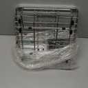 Romision Expandable Dish Drying Rack Over The Sink Small Metal Stainless Steel Plate Holder for Compact Kitchen, Space Saving Modern Silver Hanging Drainer