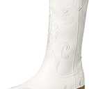 DREAM PAIRS Women's Cowboy Boots Mid Calf Cowgirl Boots Embroidery Stitched Square Toe Western Boots 7