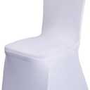 50 Pcs White Washable Removable Universal for Wedding Party Dining Banquet Polyester Spandex Stretch Slipcovers Chair Covers