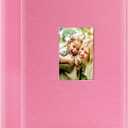 Ywlake Photo Album 4x6 400 Pockets, Leather Photo Albums Holds 400 Vertical Pictures Only Pink