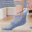 Revosoxs Diabetic Bamboo Socks for Men and Women,5 Pairs Non-Binding Low Cut Diabetic Socks,Loose Socks Size 7-9 9-11 (Black, S)