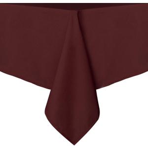 sancua Rectangle Tablecloth - 60 x 84 Inch - Stain and Wrinkle Resistant Washable Polyester Table Cloth, Decorative Fabric Table Cover for Dining Tables, Buffet Parties and Camping, Burgundy