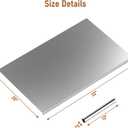 304 Stainless Steel Cutting Board with Rolling Pin, 32"x20" Extra Large Non-Slip Chopping Board with Lip, Dishwasher Safe & Non-Stick Metal Pastry Board for Baking, Kneading, Veggies & Fruit, 31.5"L x 19.7"W