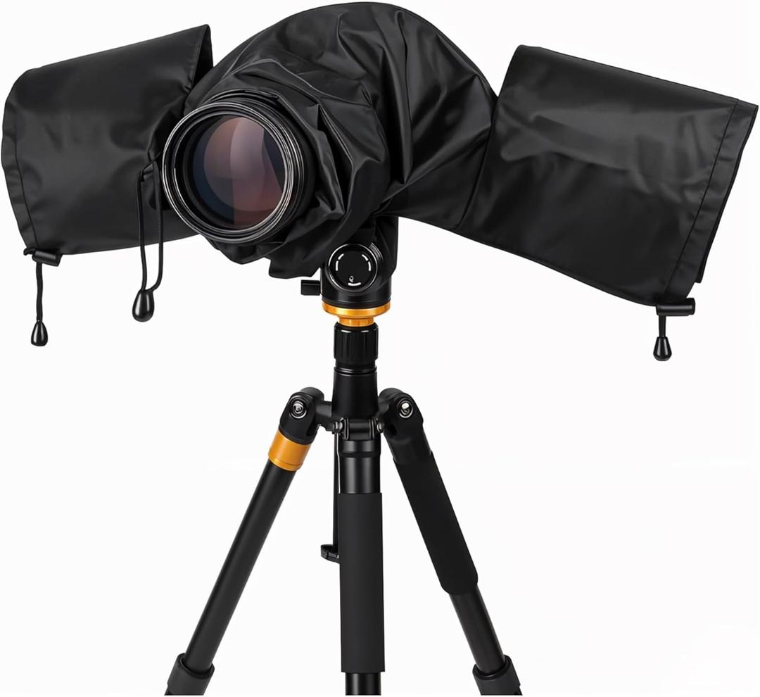 2 x REFLEX CAMERA Universal Protective Waterproof DSLR/SLR Rain Cover with Drawstring Sleeves & Clear Viewing Window for Sony, Canon, Nikon, Panasonic, Lightweight Nylon Protection for All-Weather Outdoor