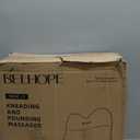 belhope Shiatsu Back Massager with Heat,Percussion Massage Cordless Back Massage for Pain Relief Deep Tissue.4D Kneading Massage,Gift for Men Women Parents Relaxation at Christmas Office Car,Grey