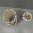 Lampshades Set of 2, Natural Linen Drum Lampshades, 10.24" Top x 10.24" Bottom x 7.48" High, Lamp Shades Replacement for Table and Floor Lamps, Easy Assembly Required(COLOR:White)