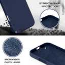 DOMAVER Case for iPhone 16 Pro Max 6.9'' Smooth Liquid Silicone Soft Gel Rubber Microfiber Lining Cushion Cover Shockproof Protective Phone Cases Compatible with iPhone 16 Pro Max- Navy Blue
