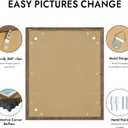 Hongkee 20x24 Picture Frame, Rustic Brown Wood Style, Wall Mounting | Display Posters 16 x 20 with Mat or 20 x 24 without Mat, 1 Pack for Photos, Artwork; Fits Home, Office & Gallery Wall Decor