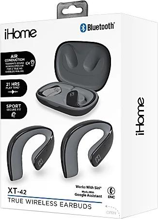 IHOME TW OPEN EAR EARBUDS BLACK