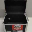 Vaultz Secure Security Lock Boxes - Safe Combination Lock Box, Storage for Documents, Valuables, Medicine & Money - 9.88 x 7.75 x 7 Inch - Black/Chrome