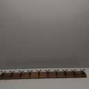 Gohiuo Rustic 38.6" Large Coat Rack Wall Mount, Long Wood Coat Hooks with 10 Triple Hooks, Heavy Duty Wooden Coat Hanger Wall Mount for Entryway, Farmhouse Hanging Jackets, Coats, Hats, Bags, Towel