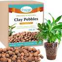 Legigo 19 LBS Organic Leca Clay Pebbles for Plants, 4mm-16mm 100% Natural Leca Balls for Indoor Plants, Hydroton Clay Pebbles for Plants Hydroponic Aquaponics Growing Orchid Drainage Terrarium