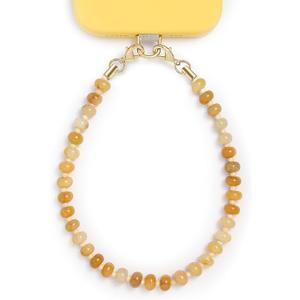 Natural Stone Phone Charm, Beaded Healing Phone Wrist Strap, Handmade Cellphone Chain Lanyard with Tether Tab