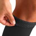 Truform 20-30 Mmhg Compression Stockings for Men & Women, Thigh High Length, Dot Top, Closed Toe, Black, Large (20-30 Mmhg) (Large (1 Pair))