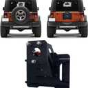 Adjustable Spare Tire Lift Compatible with 2007-2017 Jeep Wrangler JK JKU Unlimited Heavy Duty Spare Tire Carrier up to 43 inches Spare Wheel Holder Rack Mount Relocation