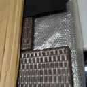 LEWIS&WAYNE Large Rectangular Block Planter Box Handmade Wicker Tall Planters for Outdoor Plants with Removable Liners Modern Planter for Indoor Outdoor Patio Deck - Brown, 38''x11''x30''