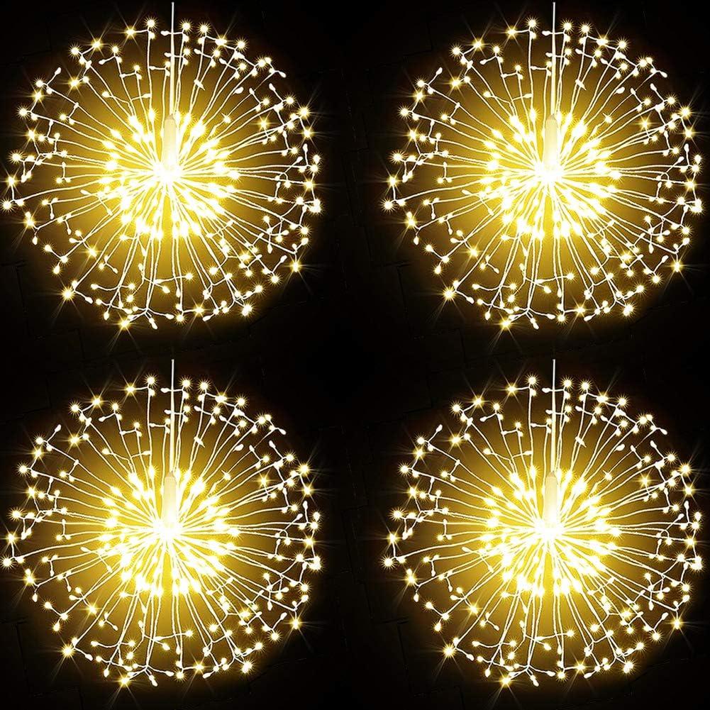 Admitrack String Lights Christmas Lights,198 LED 8 Modes Dimmable with Remote Control, Waterproof Copper Wire Decorative Hanging Lights for Party Patio Garden Decoration (Warm White)