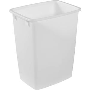Rubbermaid Small Kitchen Bathroom Trash Can, 9 Gallons, White, Waste Basket for Under Counter/Kitchen/Office/Bedroom/Bathroom