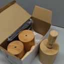 Juexica 3 Pcs Pottery Clay Molds 3 Size 3.1'', 3.4'', 3.7'' Plaster Mug Vase Tools with Removable Handle, Pottery Cup Shaping Tool Wood Slump Press Mold for DIY Ceramic Cup Mug Vase Making