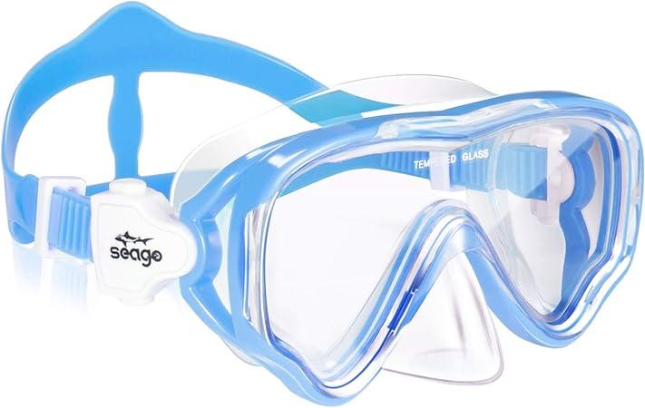 Seago Kids Swim Goggles Snorkel Diving Mask for Youth(5-15), Anti-Fog 180 Clear View
Cressi PIUMETTA, Kiddy Small Dive Mask Aged 2, 3, 4, 5, 6, 7 Years - Cressi: Italian Quality since 1946 (Blue)