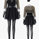 Adult Ladies 80s Costume Suit Halloween Cosplay Retro Rock Jacket Skirt Full Set Disco Outfit Dress Necklace Suit