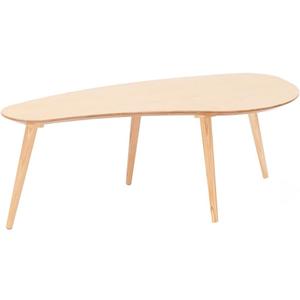 Solid Wood Table Desk, Coffee Table End Table Round for Kitchen Dining Room, Living Room, Bedroom and Restaurant, 4 Legs Removable-Natural, 23 inches x 48 inches x 15 inches