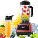 Blender for Smoothies, Blenders for Kitchen with 68Oz. Pitcher and 20Oz.Juicer Container, Smoothie Blender for Ice Crushing, Frozen Fruits, Red