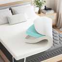 Sweetcrispy Memory Foam Mattress Topper King, 3 Inch Gel Infused Pad