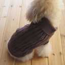 FAMI Dog Clothes Dogs Sweater Soft Puppies Clothing Winter Puppy Sweaters Warm Outfit for Dogs Small XS S Cat Apparel (Brown,Medium)