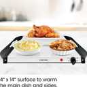 Chefman Electric Buffet Server + Warming Tray w/Adjustable Temperature & 3 Chafing Dishes, Hot Plate Perfect for Holidays, Catering, Parties, Events & Home Dinners, 14" x 14" Surface, Stainless Steel
