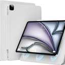Magnetic Case for iPad Air 13 inch 2024 & iPad Pro 12.9 inch 6th/5th Gen (2022/2021) |Auto Sleep/Wake | Pencil Pro & USB-C | Lightweight Non-Slip PU Leather Protective Cover (Gray)