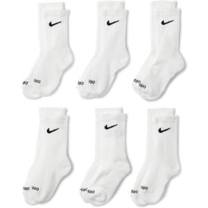 Nike Kids' 6-Pack Performance Socks (5-7, White) Nike Kids' 6-Pack Performance Socks (5-7, White)