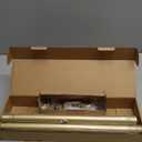 Zeerobee Curtain Rods for Windows 48 to 84, Gold Curtain Rod, Adjustable 1 Inch Heavy Duty Outdoor/Indoor Modern Drapery Pole, 32"-86"