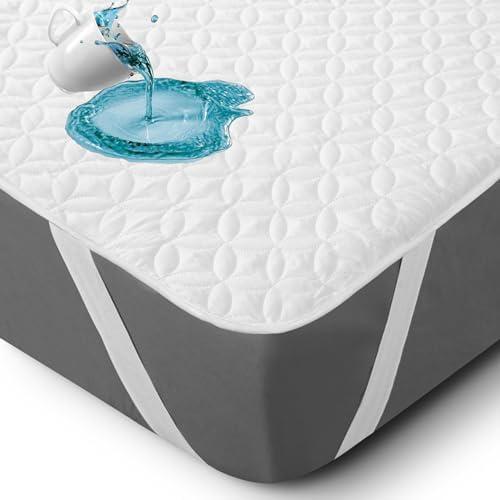 COTTONPASSION Washable Underpads Queen Size 39"' x 80'' - Waterproof Reusable Heavy Absorbency Incontinence Bed Pads with Straps - Bedwetting Mattress Protector for Adults, Kids, Elderly and Pets 2 Pack