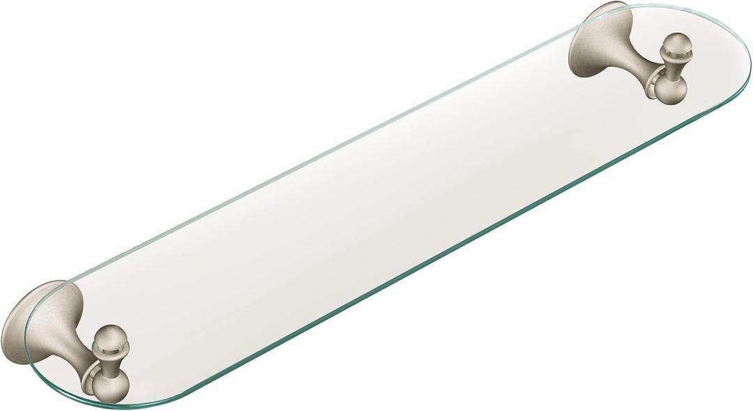 Moen DN7790BN Lounge Bathroom Vanity Shelf, Brushed Nickel, 25 Inches X 5.5 Inches X 3.75 Inches