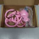 Pink Pot Lid Sports Cage, 5 Interchangeable Rings, Paired with Silver Material Tube, Professional Protection, Will Not Fall Off