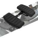 Motorcycle Footboards Adjustable Rear Passenger Floorboard Foot Pegs Pedals Fit For Harley Touring Electra Glide Road King Softail Dyna Sportster XL 883 1200 (Black)