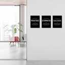 LMGOV Motivational Office Wall decor for Men, 12" x16" Success Wall Art for Bedroom, Black and White Canvas Painting for Bathroom, Positive Poster for Dorm, College, Gym