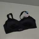PLAYTEX womens Secrets Perfectly Smooth Wireless Bra, Full-coverage T-shirt Bra for Full Figures (38C, Black Side Panel)