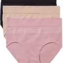 Warner's Women's Blissful Benefits Dig-Free Seamless Brief 3-Pack (Medium)