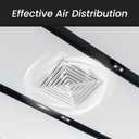 Repa Market 12 x 12 Inch Neck, Square Aluminum 17 x 17 Inch Ceiling Diffuser-Industrial 4 Way Supply/Exhaust Ventilation, Air Conditioning - HVAC Horizontal Flow Duct Cover for Home, Office, Warehouse