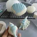 4 Pack Silicone Conch Resin Sea Shell Mold For Candles and Soap - Candle Making Mold (cube-shell-four)